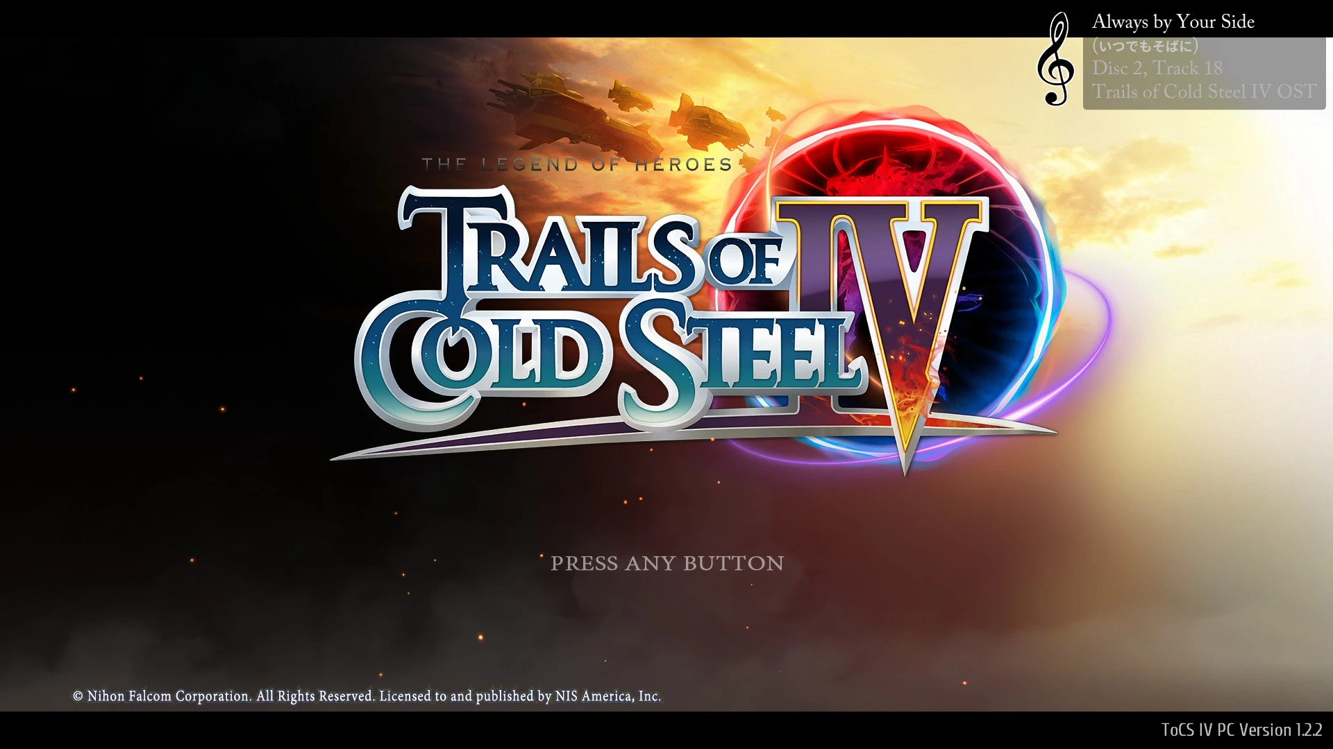 Trails of Cold Steel IV BGM Information running in game