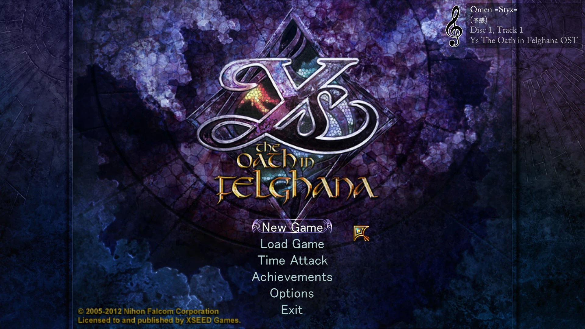 Ys The Oath in Felghana BGM Information running in game